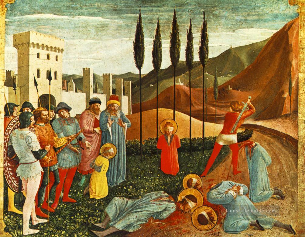 Enthauptung von St Cosmas und St Damian Renaissance Fra Angelico Ölgemälde